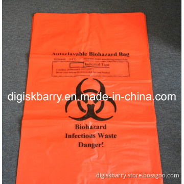 Red Autoclavable Bag for Biohazardous Waste (Maximum temperature: 121 degrees celsius)